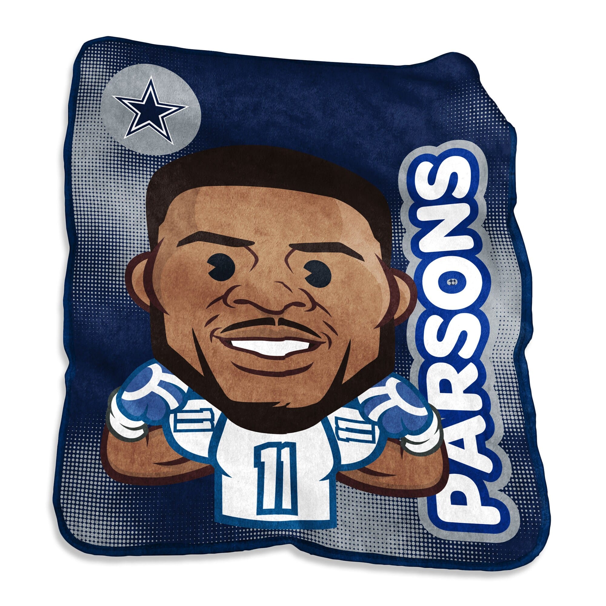 Logo Brands - Micah Parsons Dallas Cowboys 50" x 60" Player Caricature Throw Blanket - Multicolor