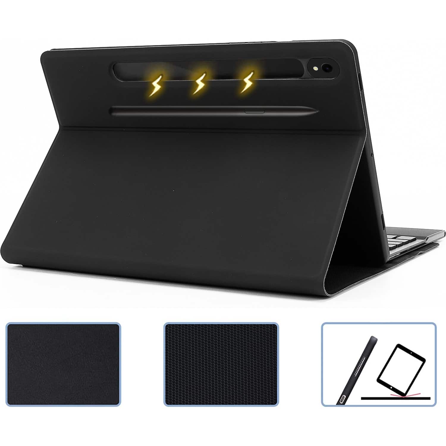Alt View 13. SaharaCase - Keyboard Case with TrackPad for Samsung Galaxy Tab S8 and Galaxy Tab S7 - Black.