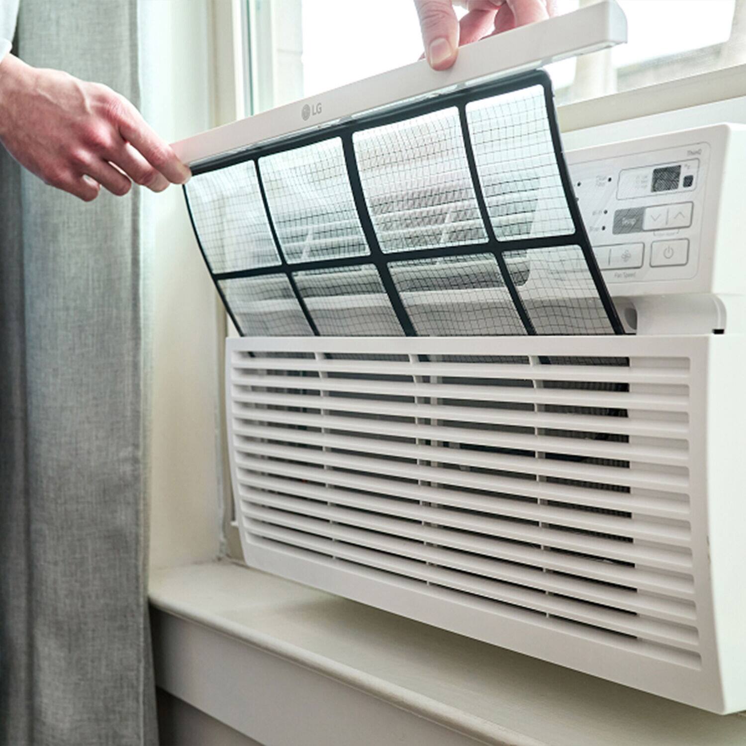 Alt View 24. LG - 350 Sq. Ft. 8,000 BTU Smart Window Air Conditioner - White.