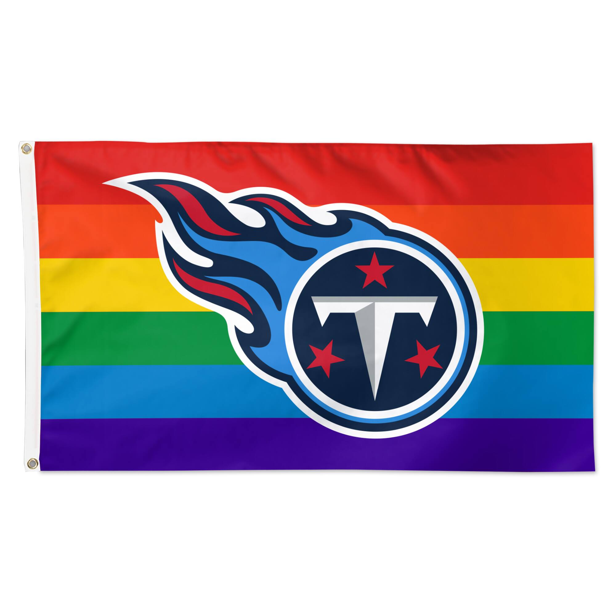 Front. WinCraft - Tennessee Titans 3' x 5' Pride 1-Sided Deluxe Flag - Multicolor.