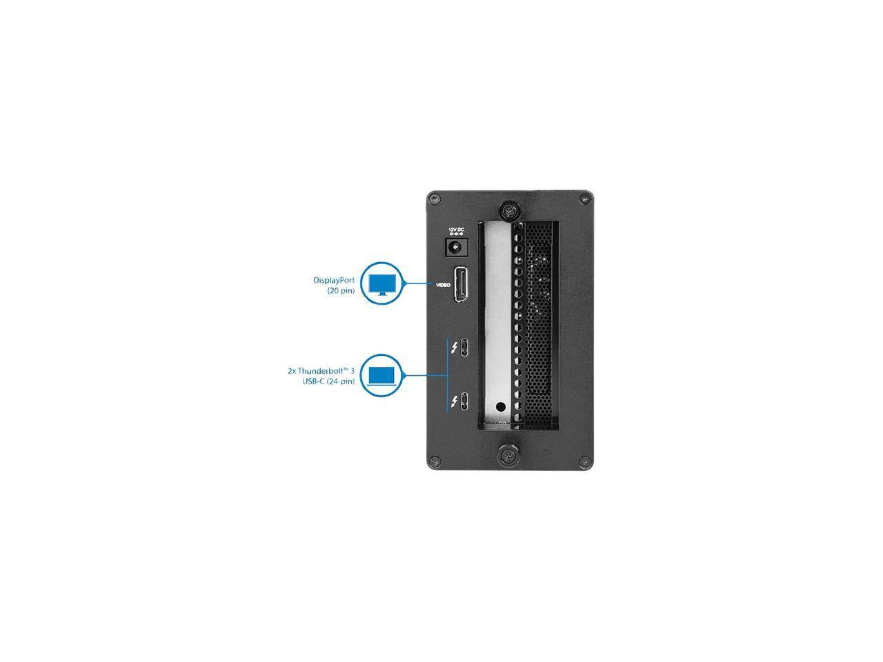 2. DisplayPort (20 pin)  
VIDBO  
2x Thunderbolt 3 USB-C (24 pin)