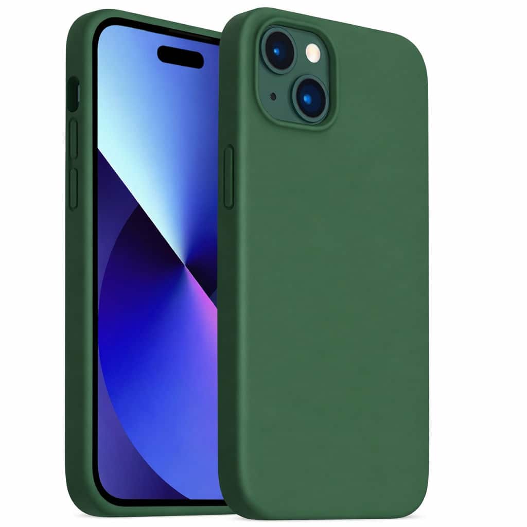 Entronix - Case Compatible with iPhone 15 - Soft-Touch Silicone - Green
