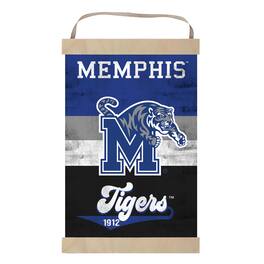 Jardine - Memphis Tigers Retro Logo Banner Sign - Blue
