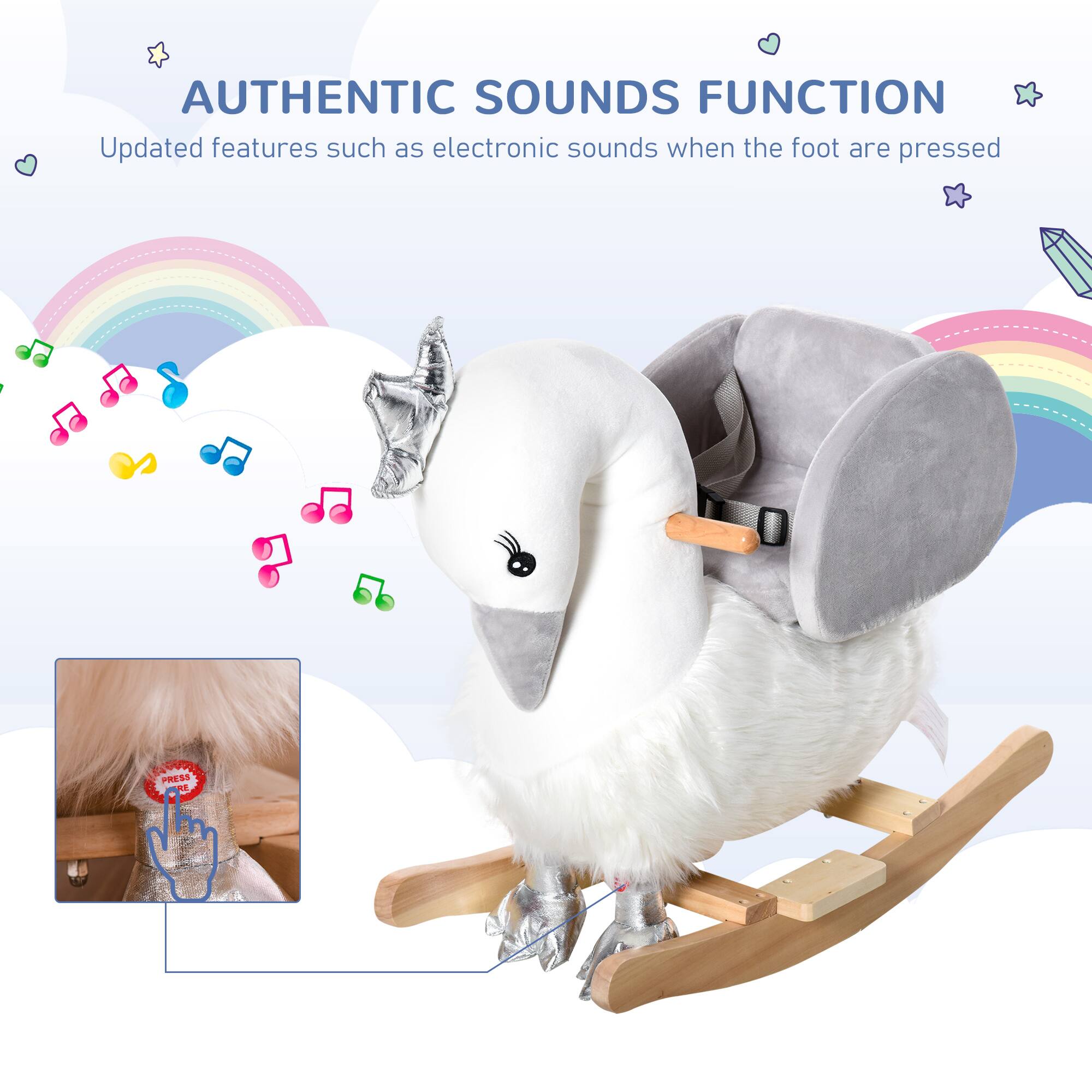 AUTHENTIC SOUNDS FUNCTION  
Updated features such as electronic sounds when the foot are pressed