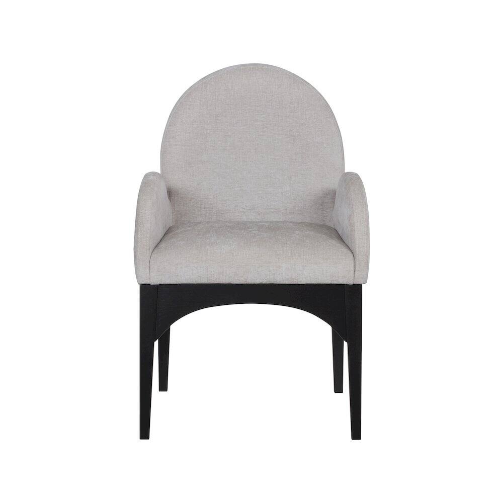 Alt View 2. Meridian Furniture - Waldorf Grey Chenille Fabric Dining Chair - Grey.