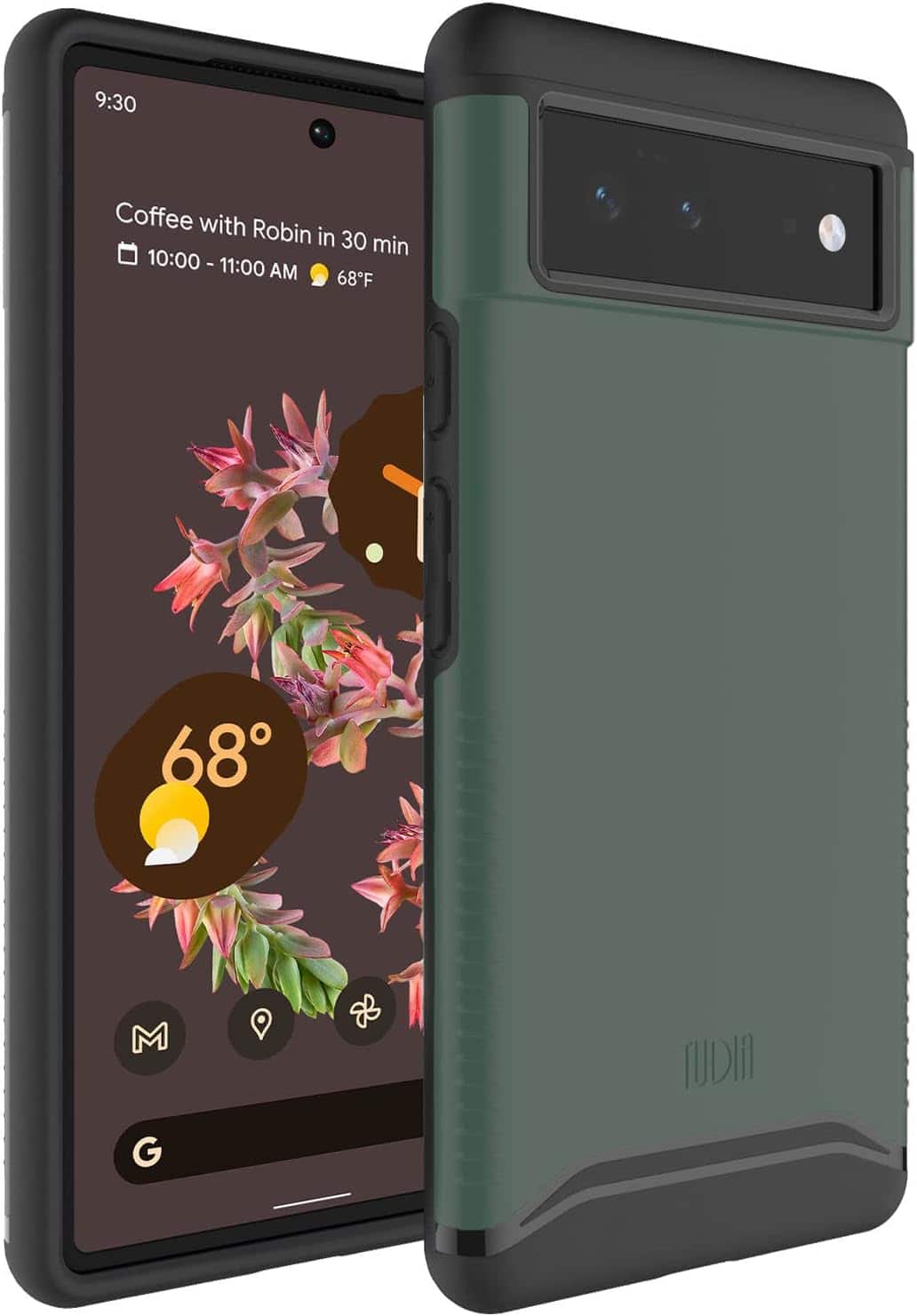TUDIA - Merge for Google Pixel 6 Case Military Grade Non-slip Phone Case - Hunter Green