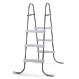 Winado - 3-Step Swimming Pool Ladder Steel Frame 300lbs Capacity for Indoor Outdoor Above Ground Pools, Double-Sided Pool Stairs - Gray Frame & White Pedals