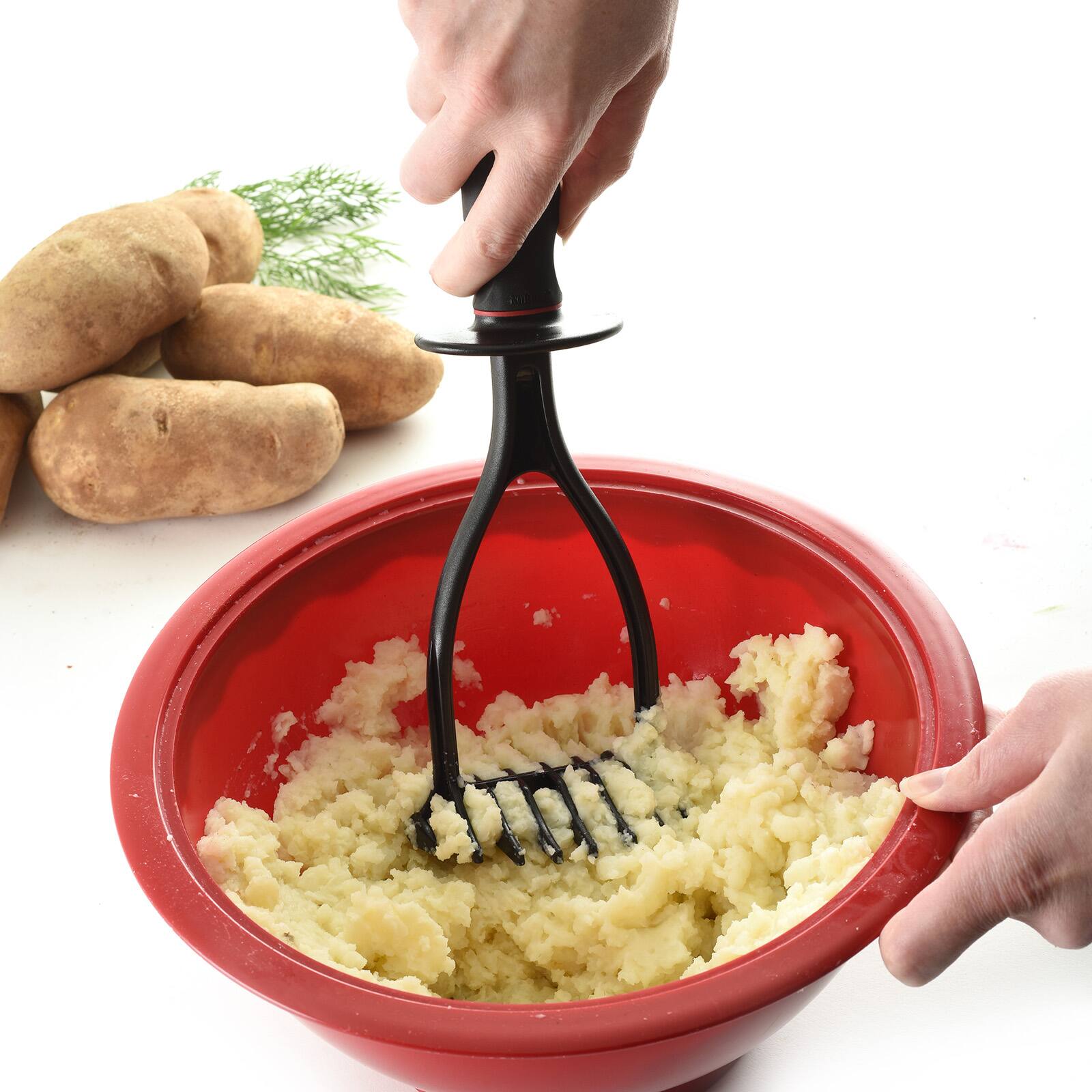 Alt View 1. Norpro - Heat Resistant Black Nylon Potato Masher, 11-Inch - Black.