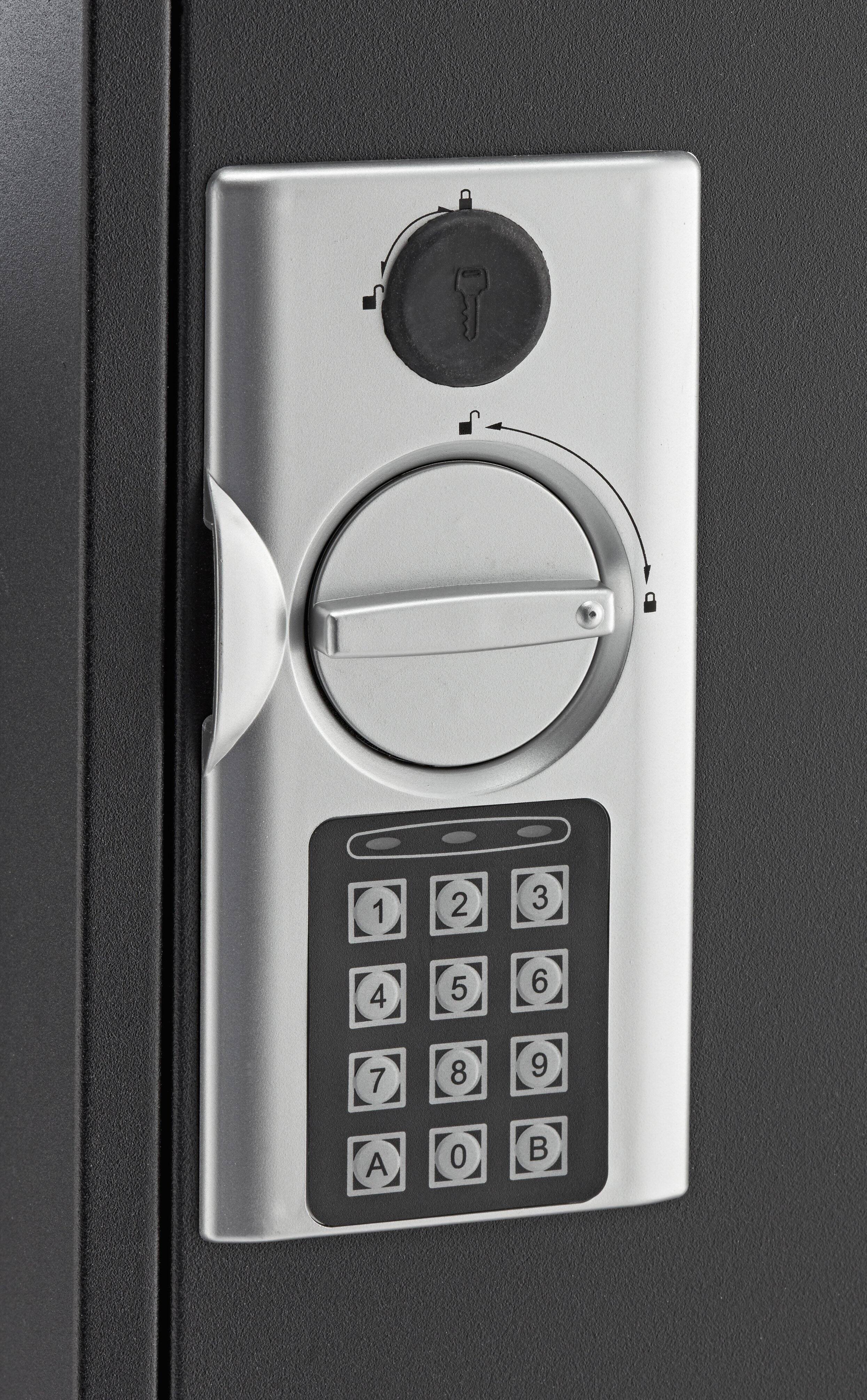 Alt View 5. AdirOffice - Steel Digital Key Cabinet, 60-Key Capacity with Programmable Lock - Black.