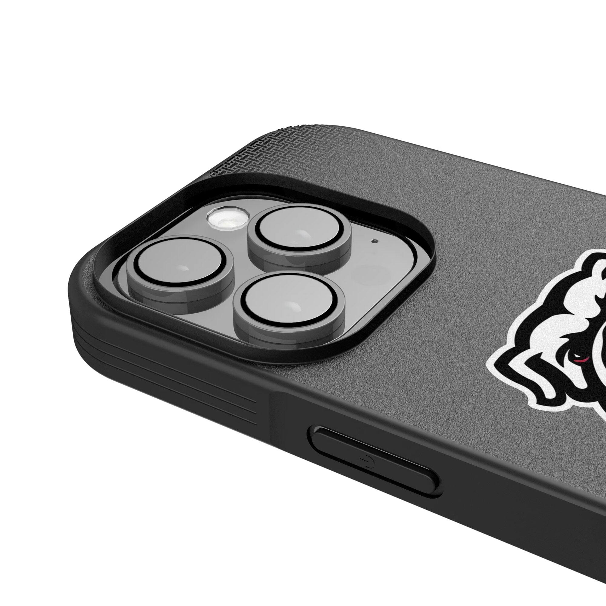 Alt View 3. Keyscaper - Georgia Bulldogs Linen Logo iPhone Bump Case - 16 - Black.