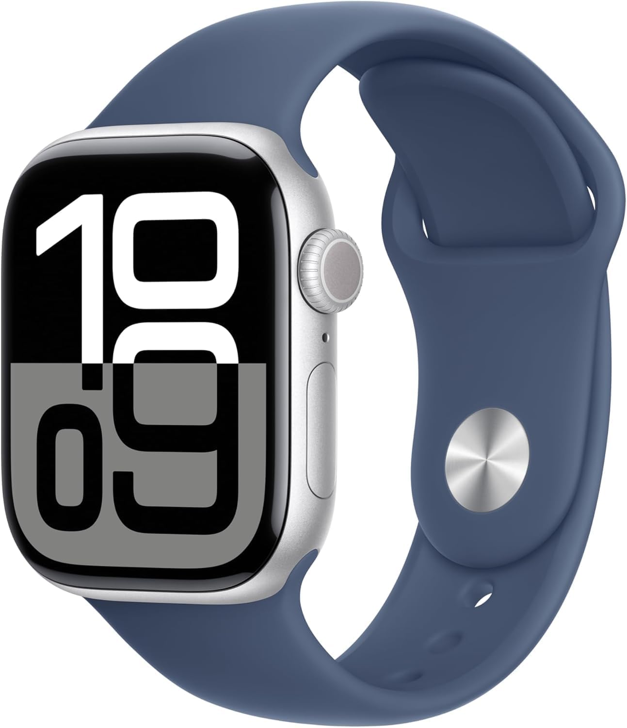 Front. Apple - Apple Watch Series 10 42mm Silver Cellular - Silver.
