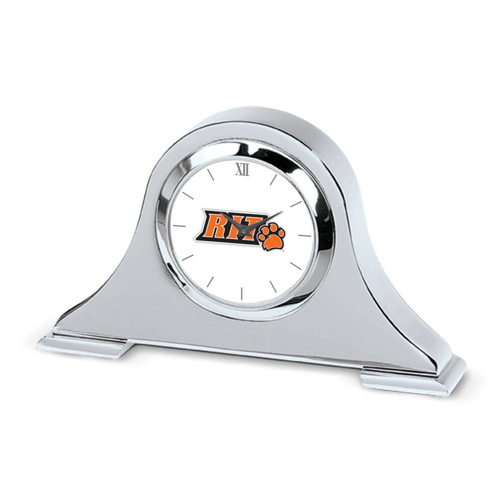 Jardine - Rochester Institute of Technology Tigers Primary Team Logo Napoleon Desk Clock - Silver price history on PriceWatchPro
