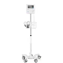 Viva Comfort - Adjustable Height Mobile Cart Stand with Storage Basket for Welch Allyn 4400 Vital Signs Monitor - White