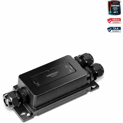 167°F Extreme Operating Temperature Range -40°F
NDAA Compliant
TAA Compliant
TRENDnet TH8E200