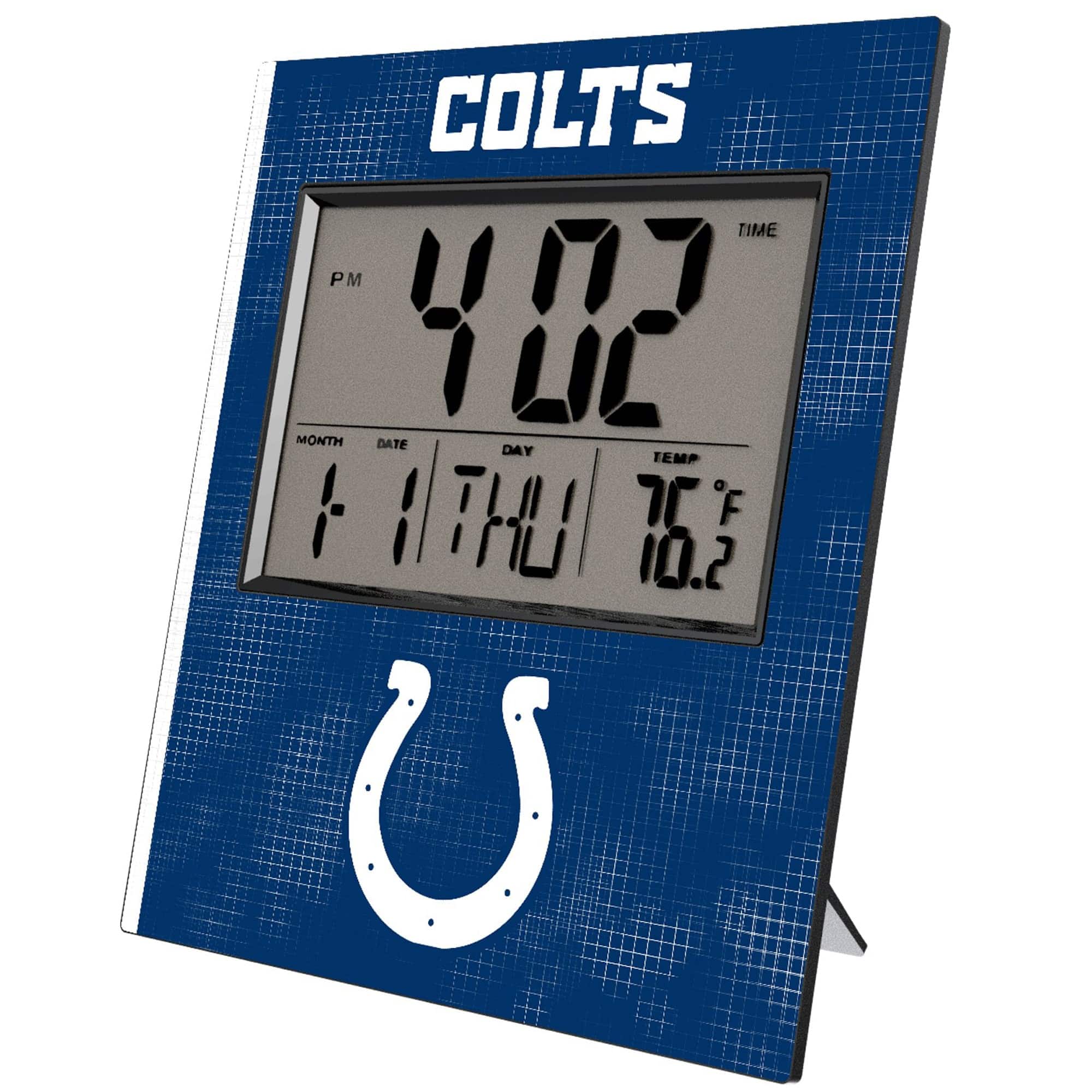 COLTS

TIME  
4:02 PM

MONTH 1  
DATE 11  
DAY THU  
TEMP 76°F

10.2