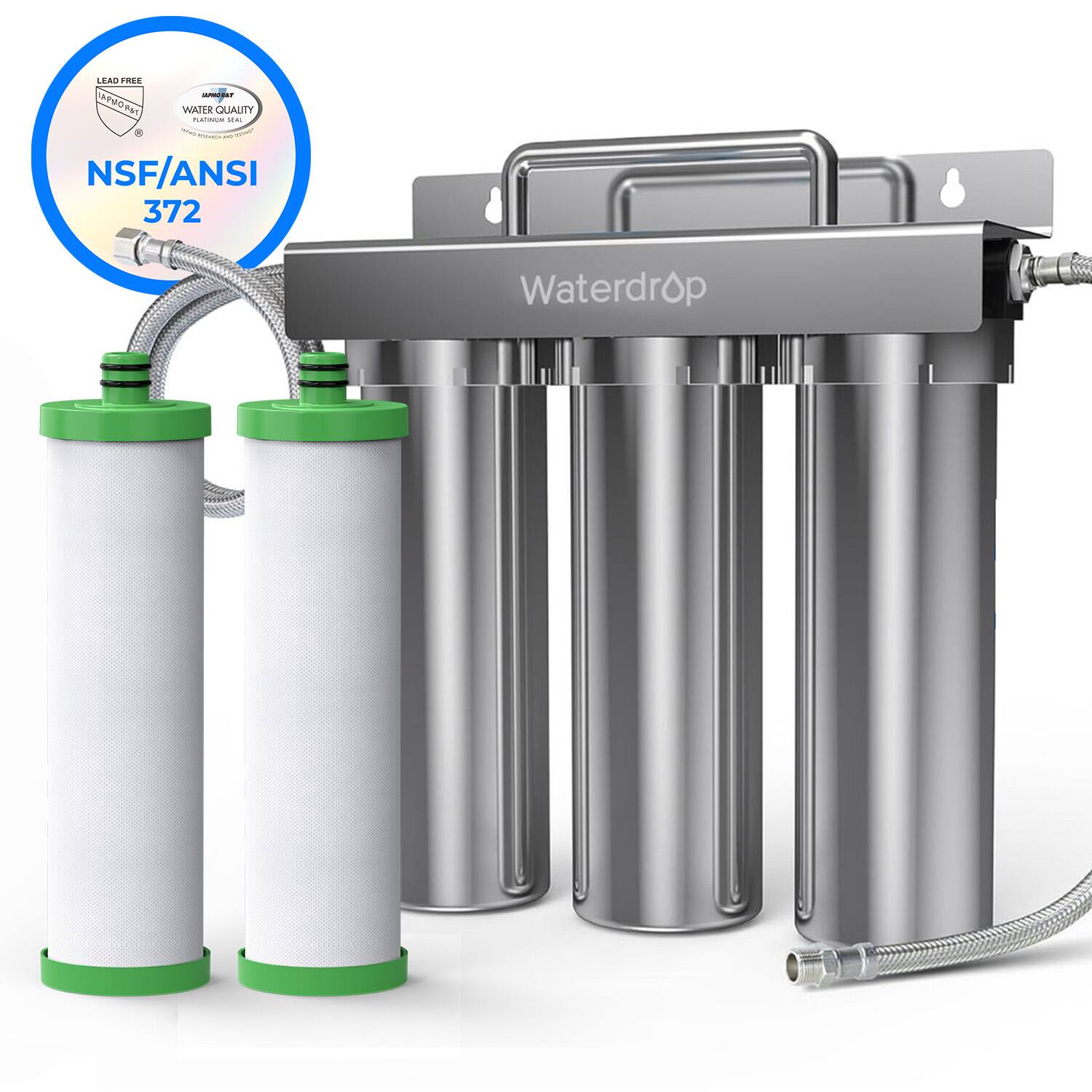 Waterdrop - TST-UF Under Sink Water Filter System Extra WD-P1-2 Water Filter - Silver