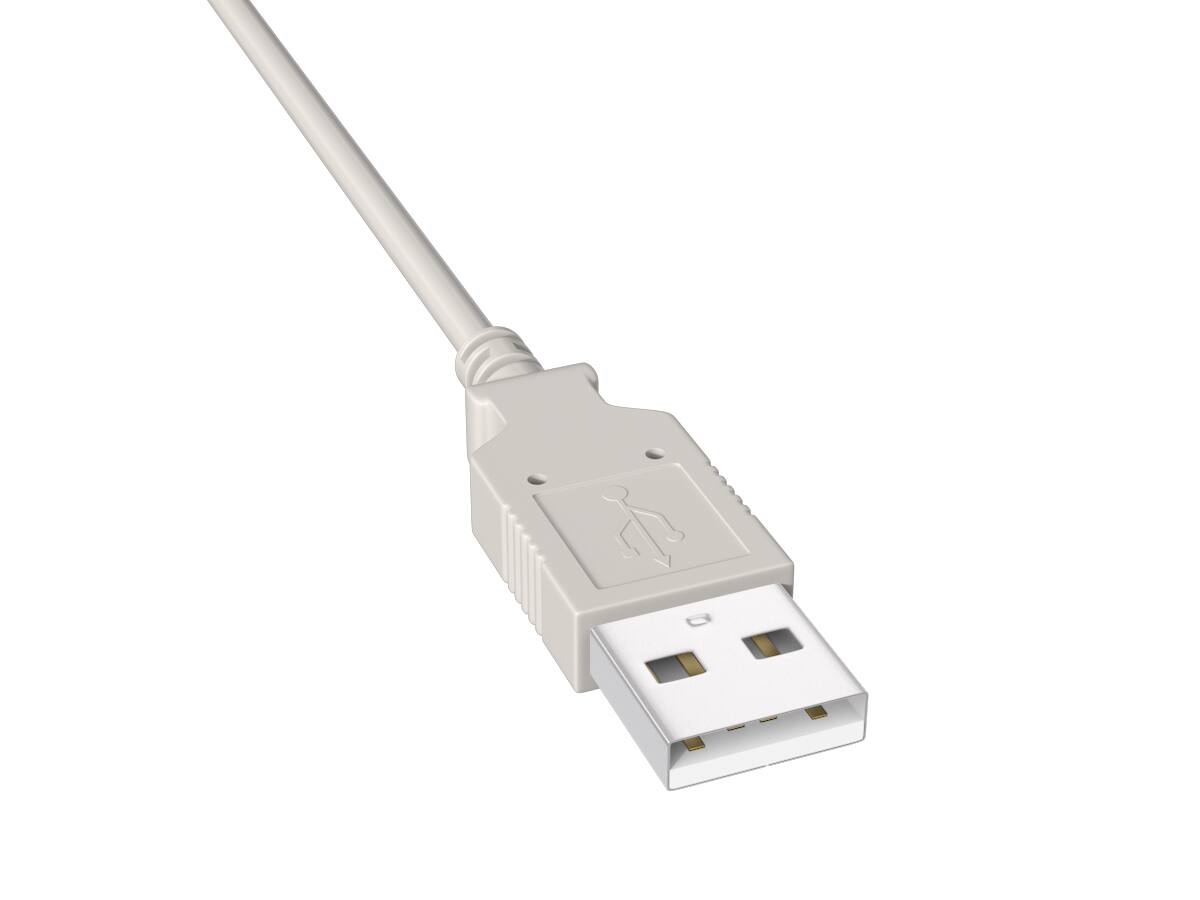 Angle. Cable Leader - USB 2.0 Type A Male to Male Cable, 480Mbps, Double-Shielded, Gold-Plated - White.