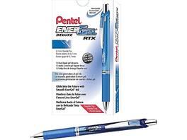 Pentel - EnerGel Deluxe RTX Retractable Gel Pens, Medium Point, 0.7mm, Dozen - Blue Ink