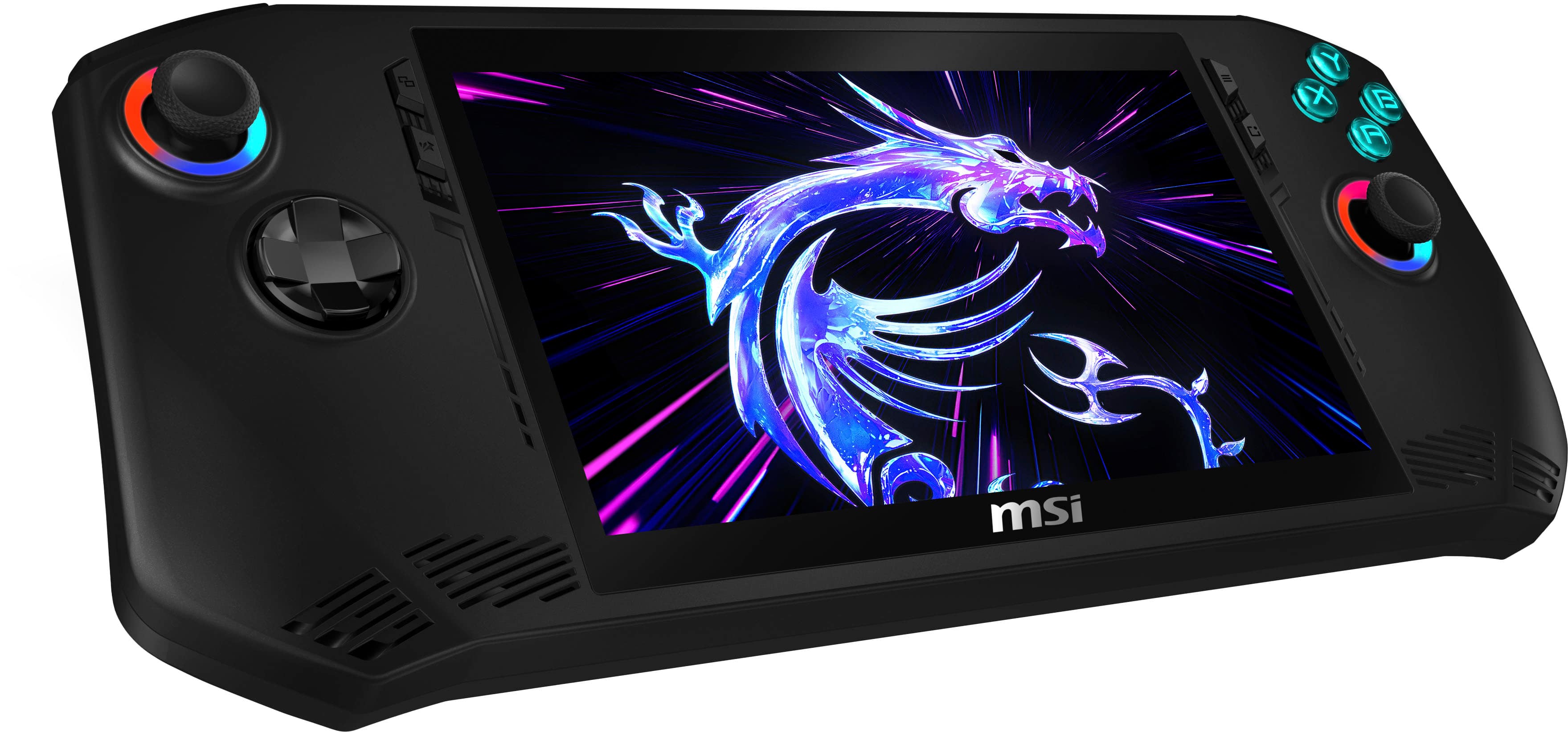 Left. MSI - Claw 7 AI+ A2VM 7" 120Hz FHD 1080P Gaming Handheld- Intel Core Ultra 7-258V - Intel Arc -32GB - 512GB SSD Console - Black.