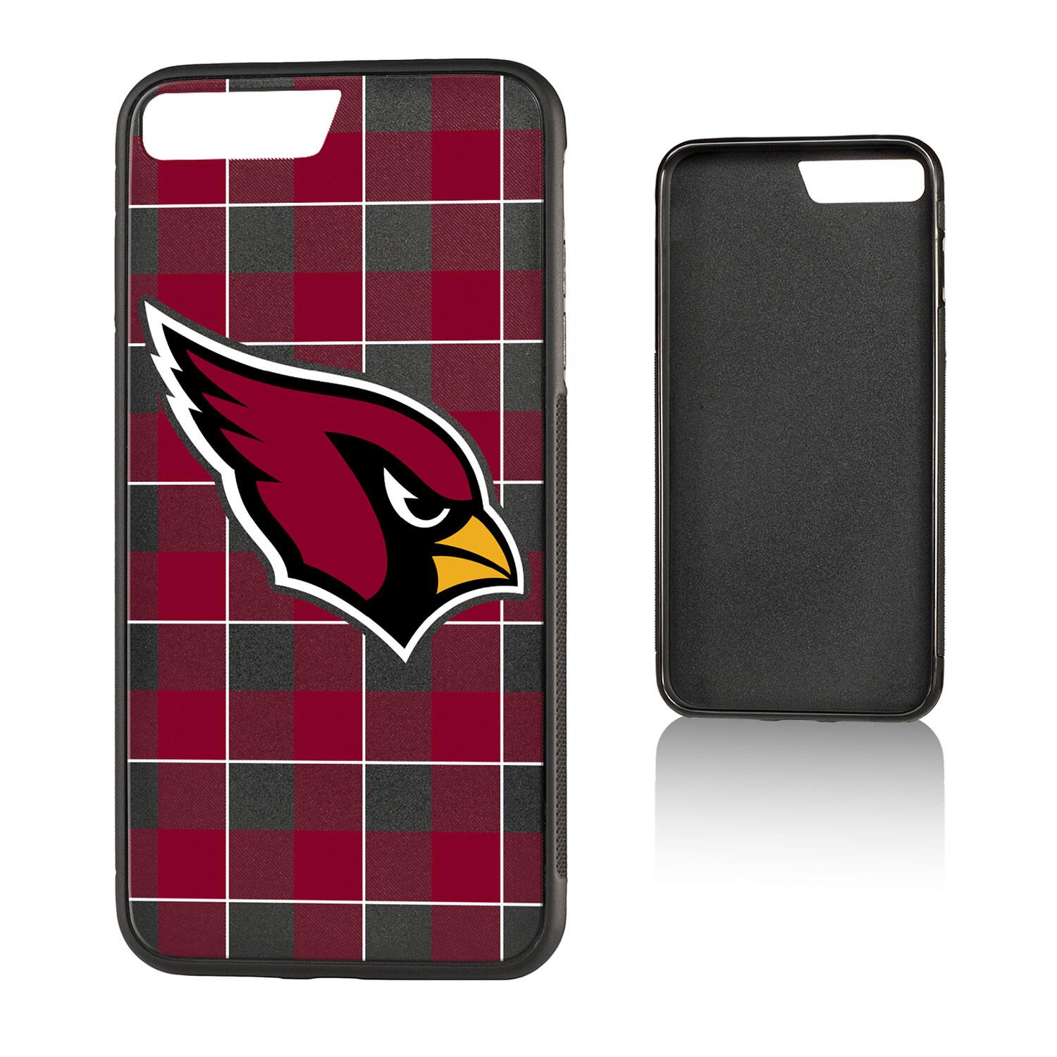 Alt View 3. Keyscaper - Arizona Cardinals iPhone Plaid Design Bump Case - 13 Pro Max - Multicolor.