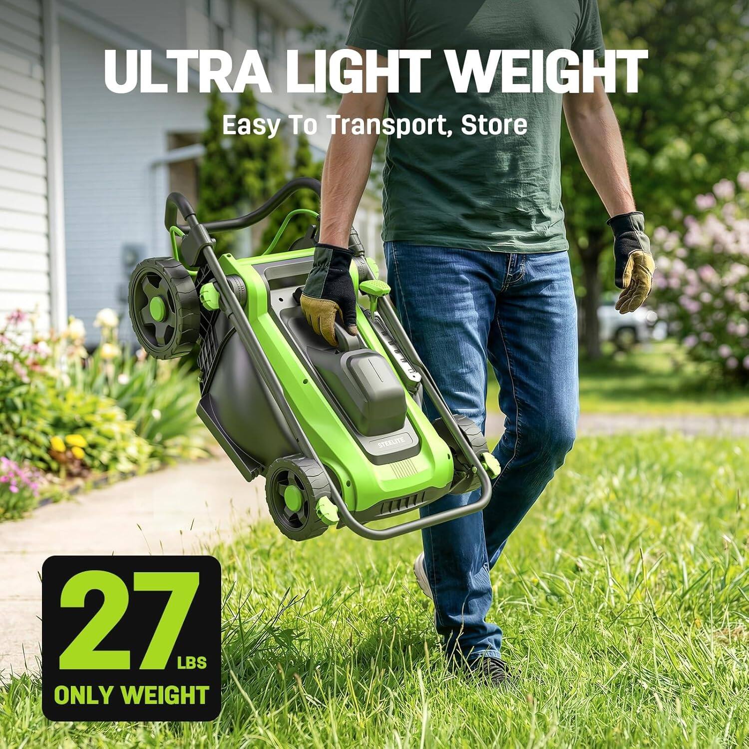 ULTRA LIGHT WEIGHT  
Easy To Transport, Store  
27 LBS ONLY WEIGHT