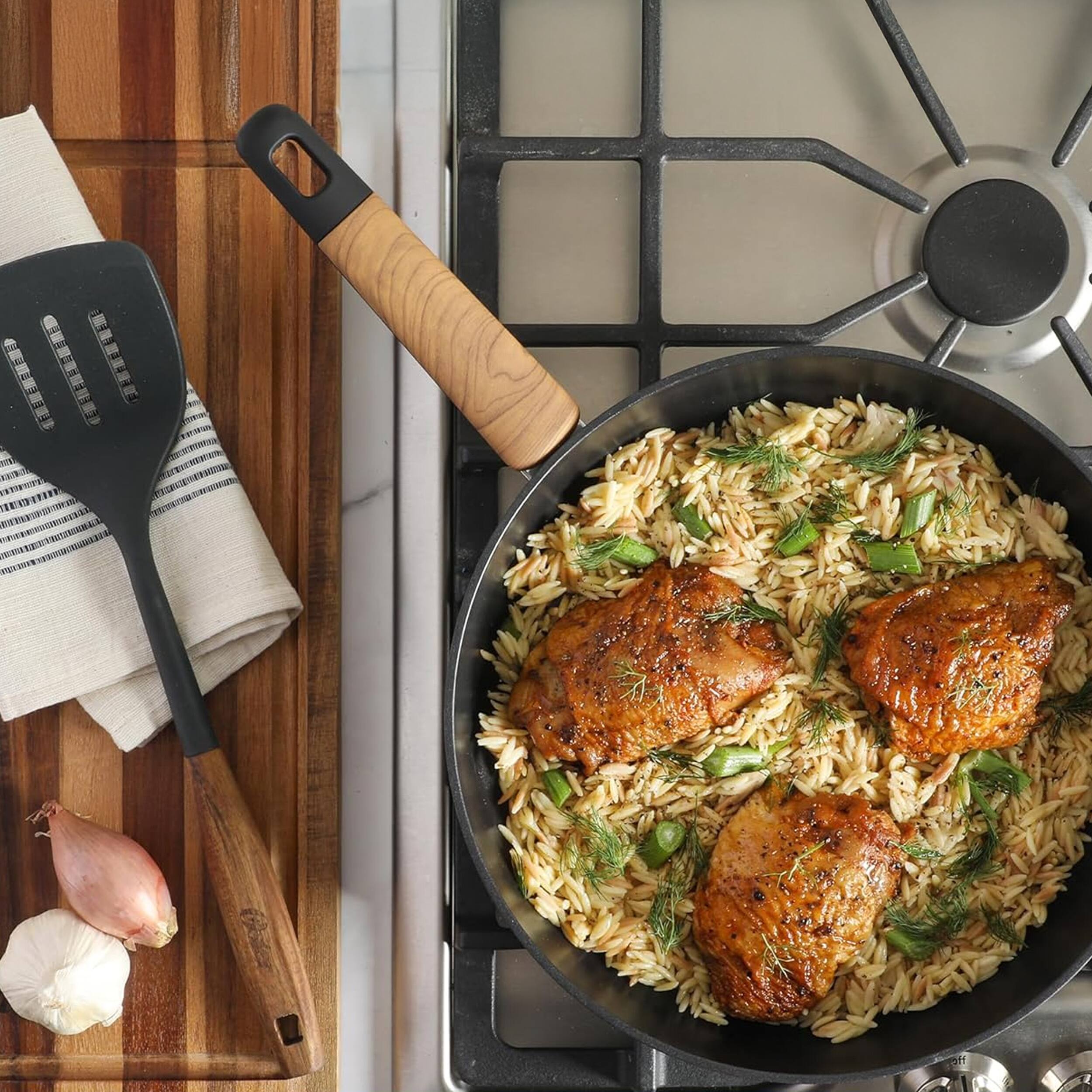 Alt View 6. Oster - Oster Oxburg 12 Inch Nonstick Aluminum Frying Pan in Black - Black.