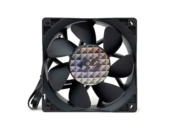 Front. Bluegears - b-BlasterPWM 120x38 2Ball PWM High Speed Fan ranging 1300 to 6500 RPM with 318 CFM - Black.