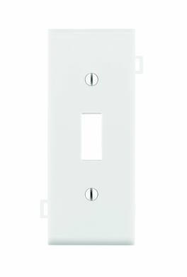 Leviton - 1 gang Thermoplastic Nylon Toggle Wall Plate 1 pk - White