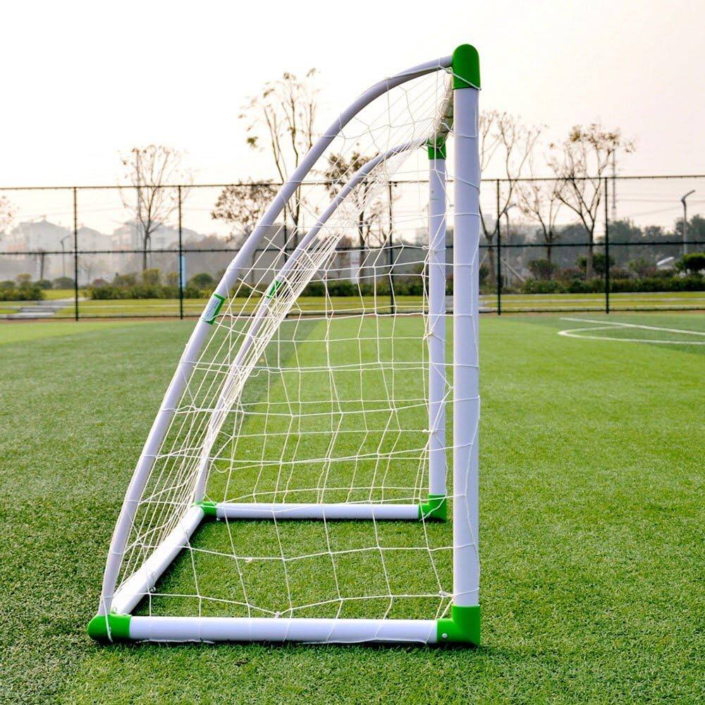 Left. Winado - Soccer Goal 6x4 Portable Soccer Nets, Easy to Assemble PVC Frame, Design for Backyard Practice and Fun for Teens - White.