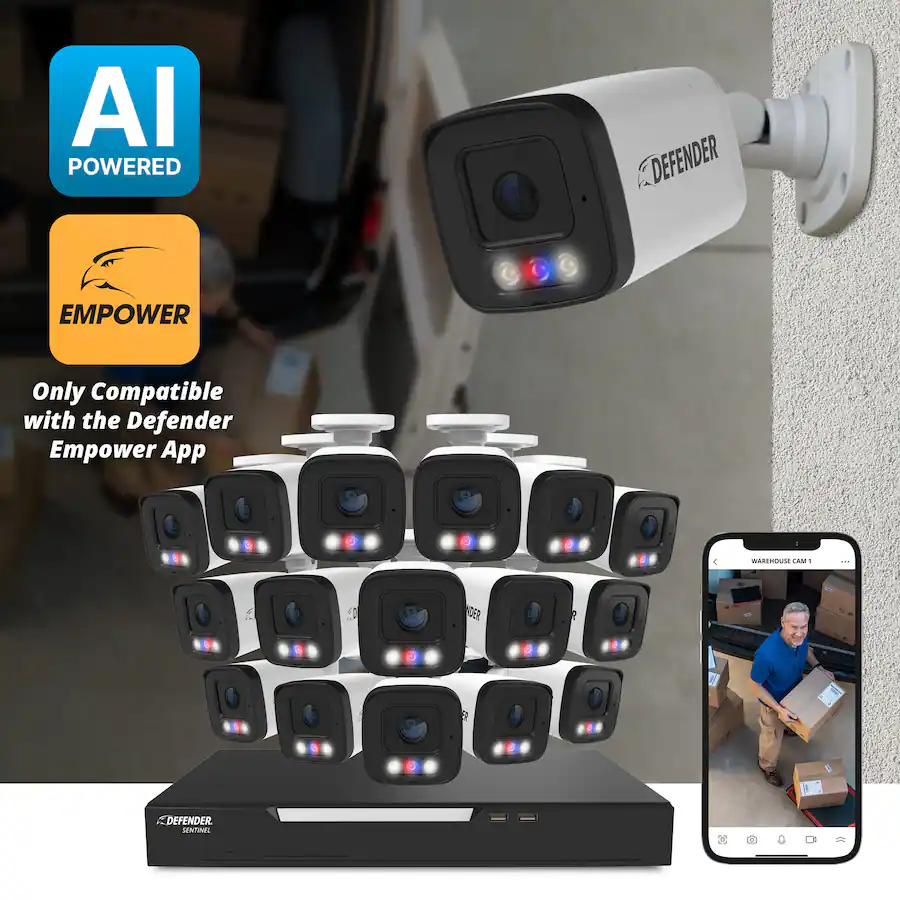Defender Nvr Defender AI POWERED Sentinel PoE NVR 4K Ultra HD Wired 16 Channel ...