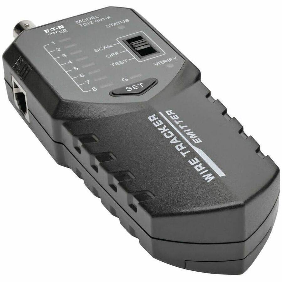 MODEL: T012-001-K  
STATUS  
SCAN  
OFF  
TEST  
VERIFY  
1  
2  
3  
4  
5  
6  
7  
8  
G  
SET  
MINI TRAIL TRACKER  
EMITTER