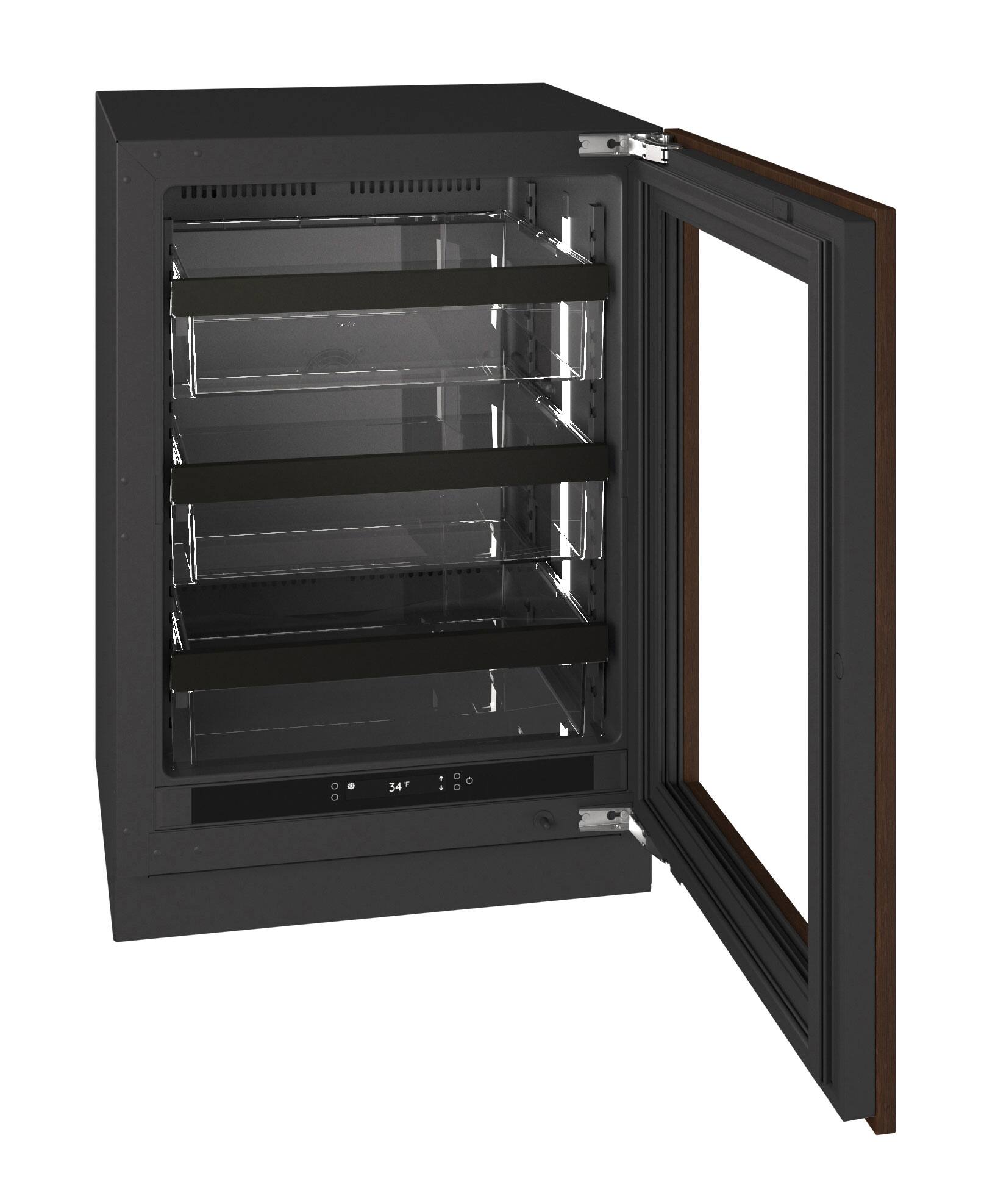 Alt View 4. U-Line - U-Line 24"W. 5.1 Cu.Ft. Built-In Compact Refrigerator - Panel Ready Frame/Glass - Integrated Frame.