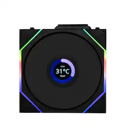 Lian Li - UNI Fan TL LCD 120 Wireless Single Pack - Black