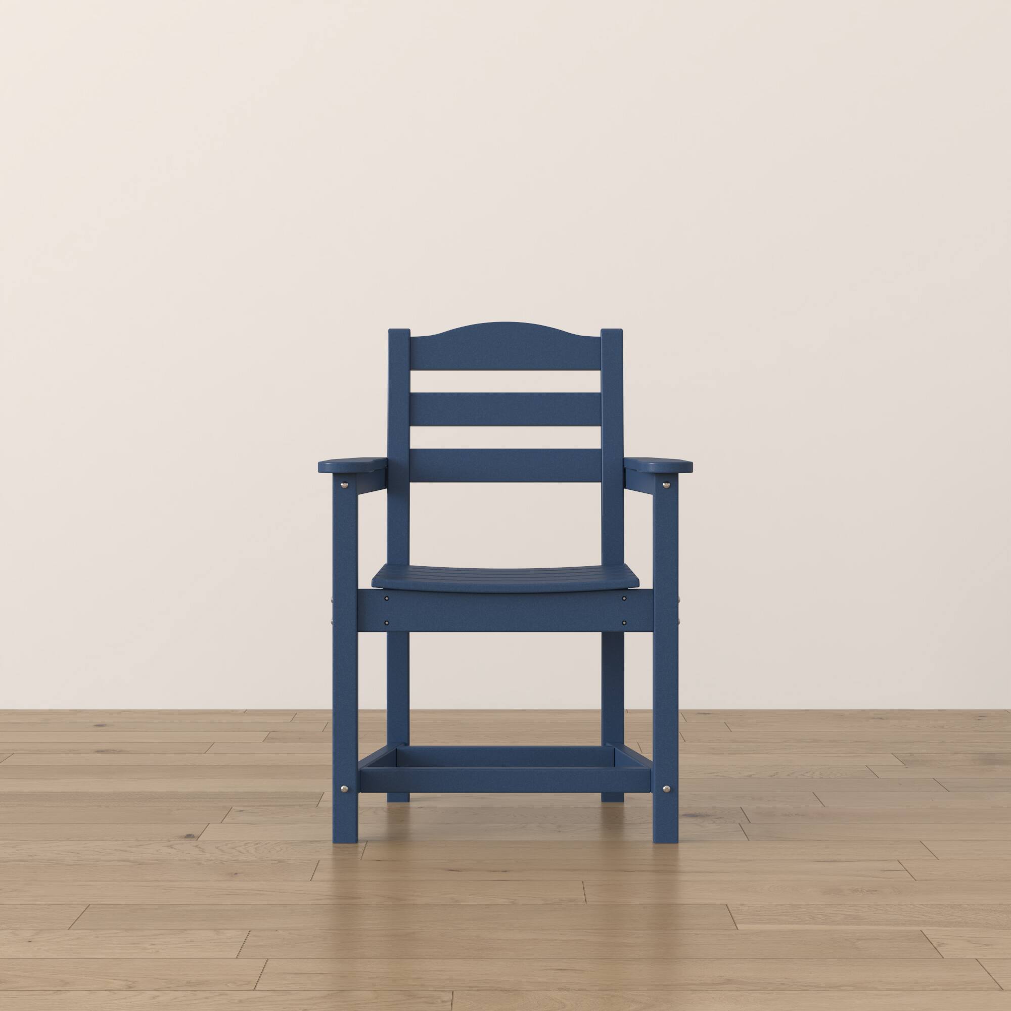 Alt View 7. Famapy - Pairs of HDPE Outdoor Dining Chair - 4 Colors Weatherproof Patio Armchair for Garden, Poolside 330LBS Capacity - Navy blue.