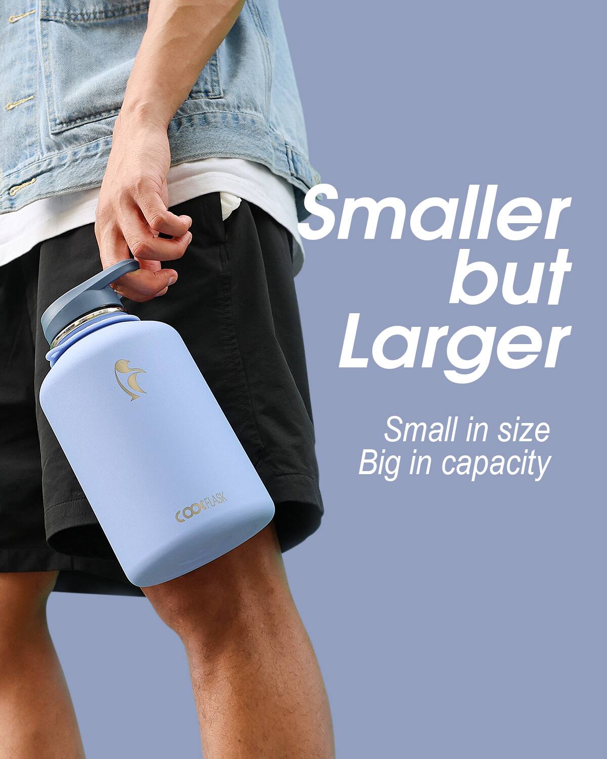 Smaller but Larger  
Small in size  
Big in capacity  

COOCFLASK  
CFLASK