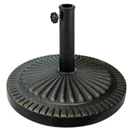 Kadyn - Outdoor Umbrella Base 315 lbs Market HeavyDuty Outdoor Stand Bronze Umbrella Base Black - Brown