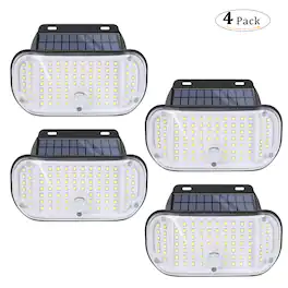 Oumilen - Solar LED Wall Lights 4 Pack – Motion Sensor Outdoor Security Light with 4 Modes, Waterproof