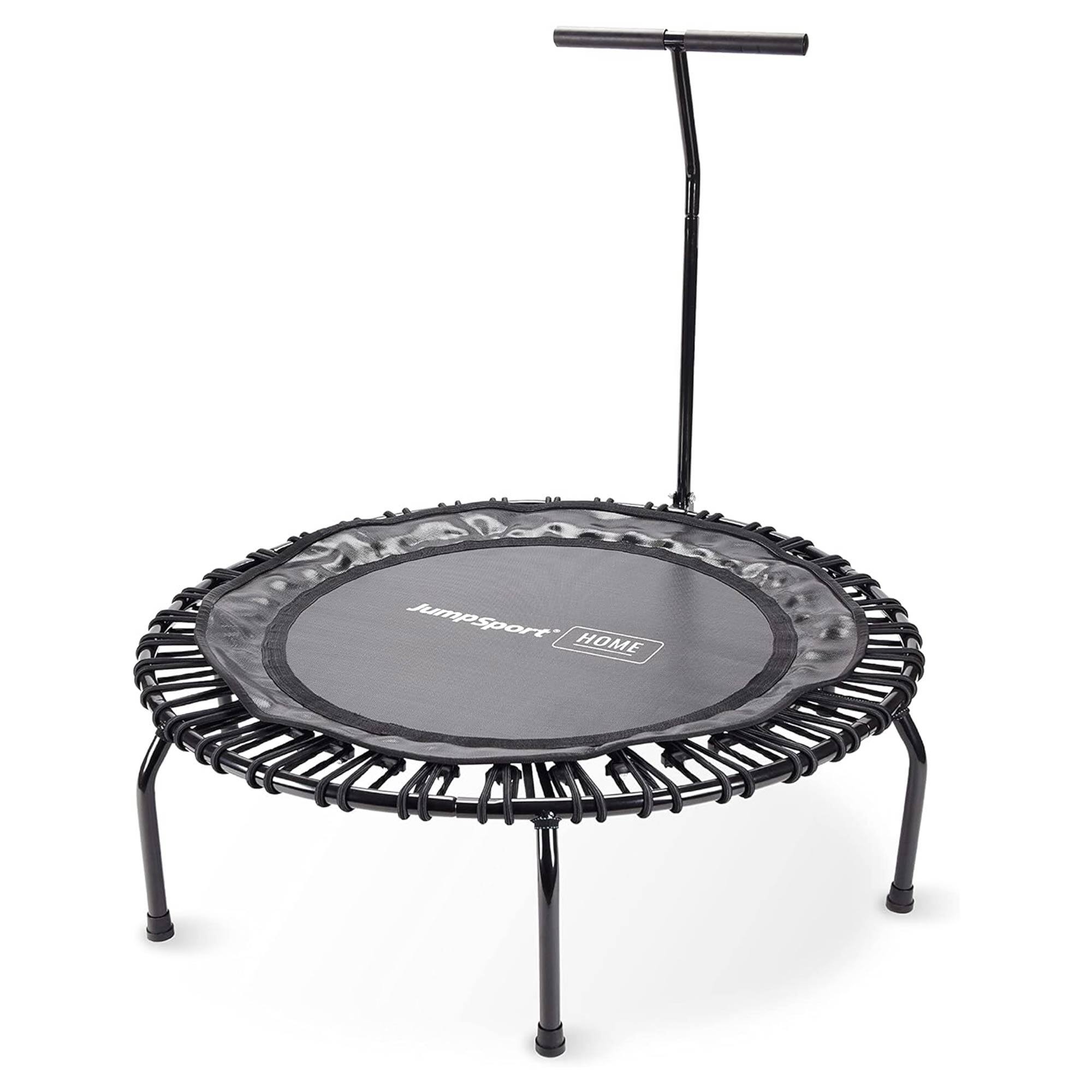 JumpSport - Round Home Fitness Indoor Mini Rebounder Trampoline for Adults - Black