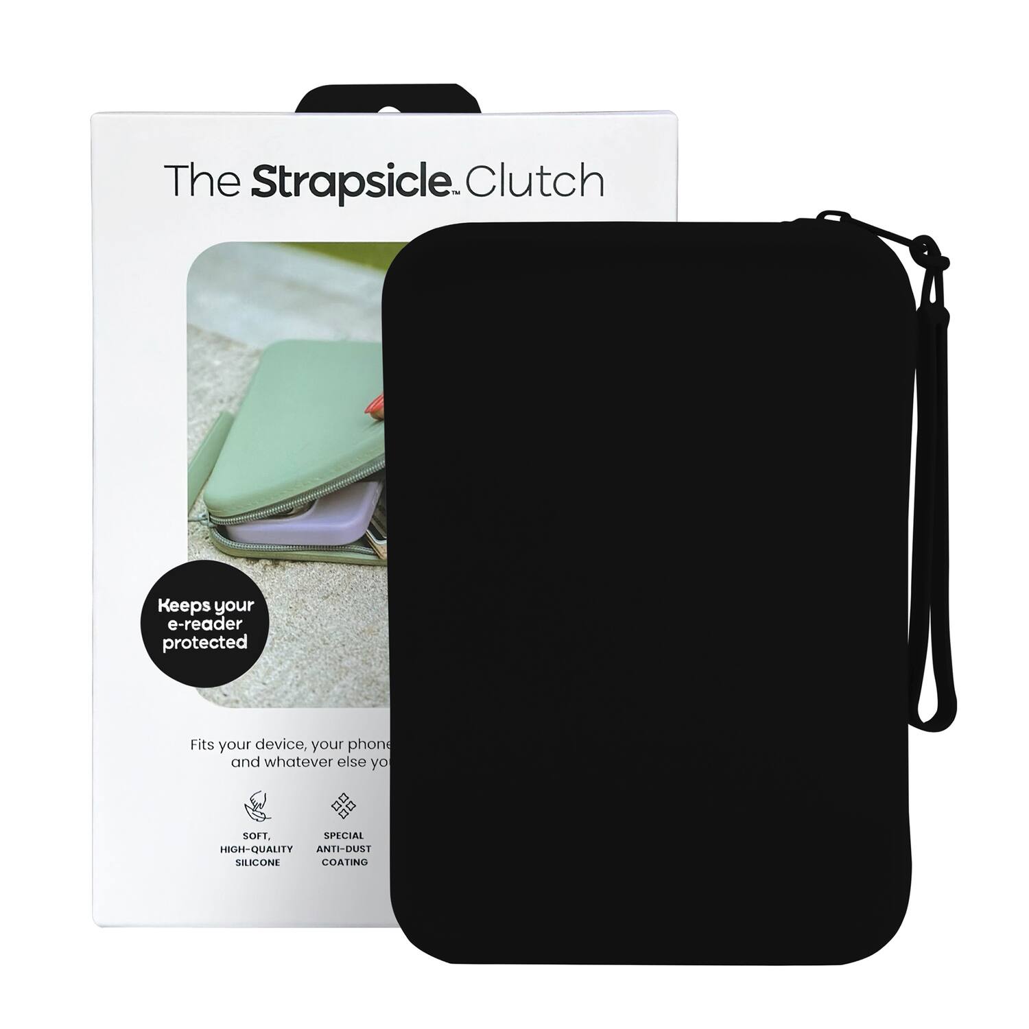 The Strapsicle Clutch

Keeps your e-reader protected

Fits your device, your phone and whatever else you

SOFT, SPECIAL HIGH-QUALITY ANTI-DUST SILICONE COATING