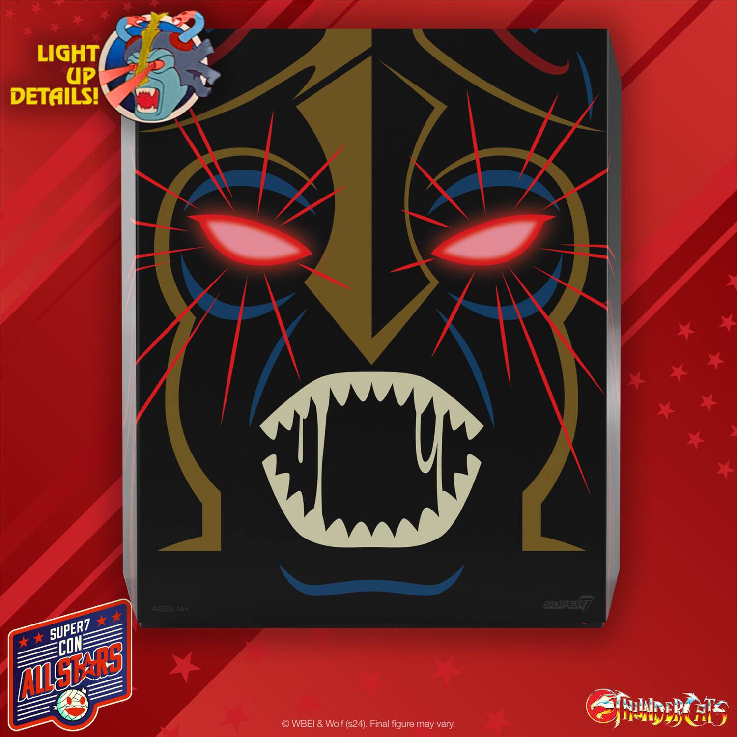 LIGHT UP DETAILS! AGES 1+ SUPER7 CON ALLSTARS ALL - WBEI & Wolf (824). Final figure may vary.