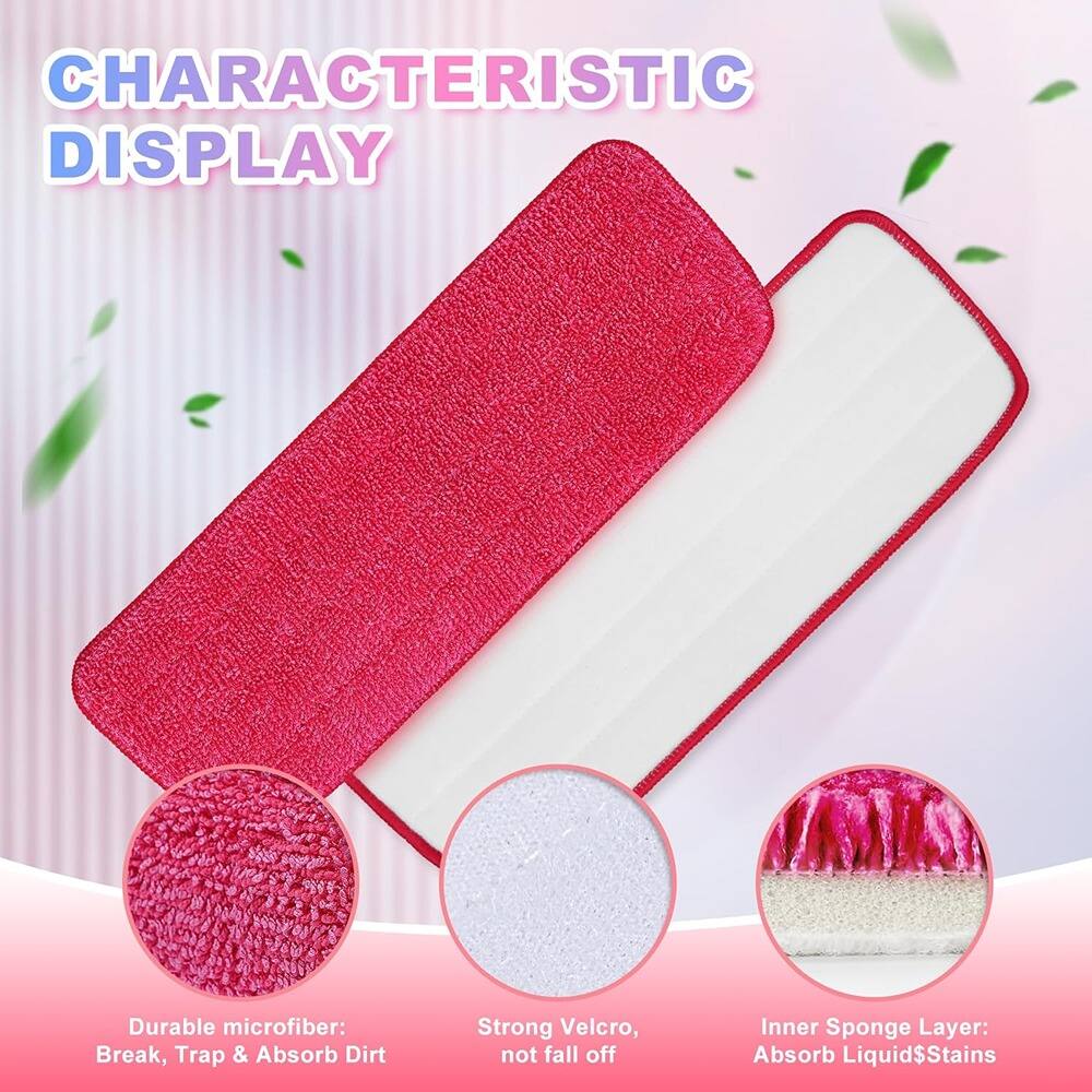 CHARACTERISTIC DISPLAY

- Durable microfiber: Break, Trap & Absorb Dirt
- Strong Velcro, not fall off
- Inner Sponge Layer: Absorb Liquid & Stains