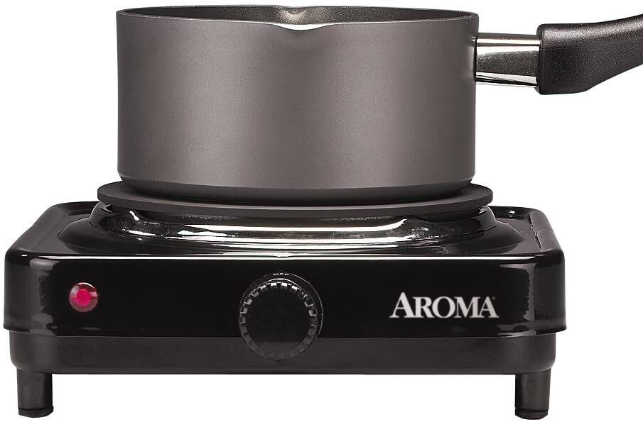Alt View 2. AROMA - Aroma AHP 303 Single Burner Plate - Black.