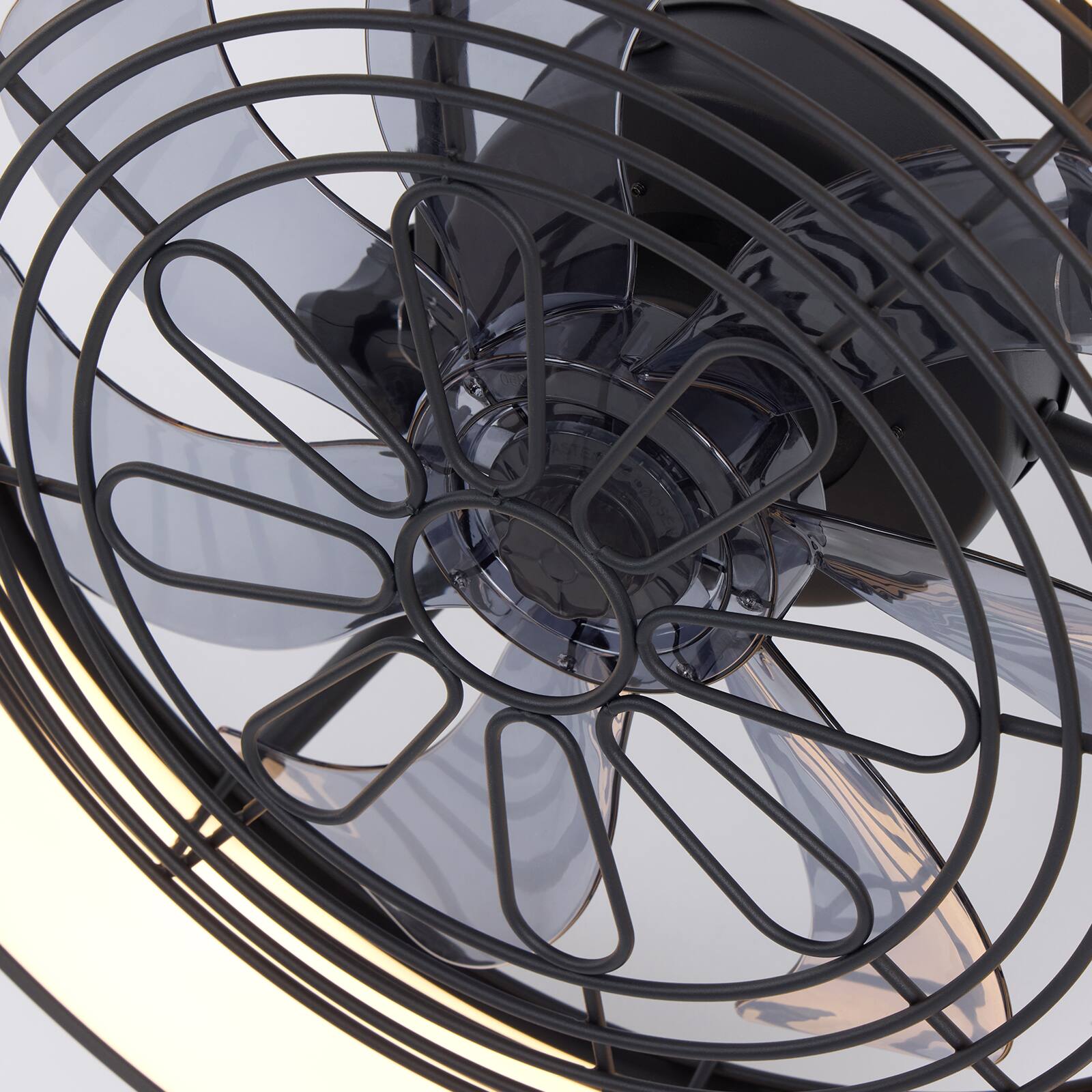 Alt View 8. Siljoy - 20 In Modern Black Wall Mounted Fan Light with LED Lights for Bedroom Living Room Office and Covered Patio - Black.