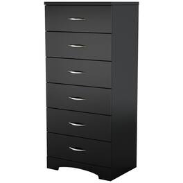 Hivvago - 6-Drawer Lingerie Chest for Contemporary Bedroom - Black