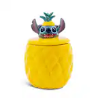 Front. Silver Buffalo - Disney Lilo & Stitch Pineapple 8-Inch Sculpted Ceramic Snack Jar - Multi-Colored.