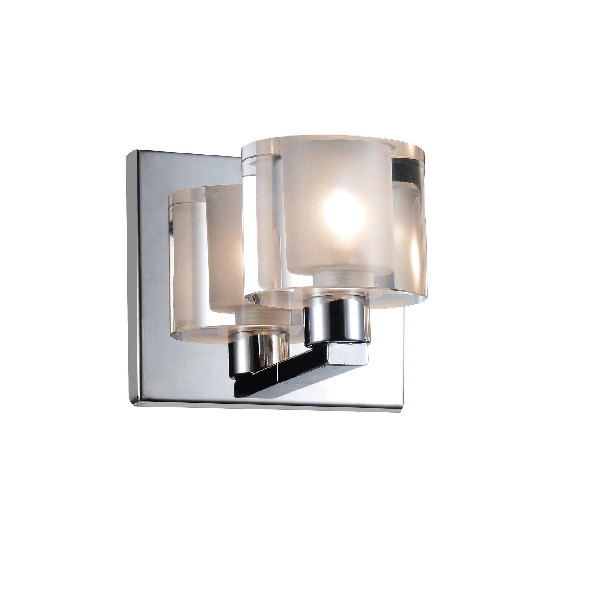 Front. CWI Lighting - Tina 1 Light Wall Sconce With Chrome Finish - Chrome.