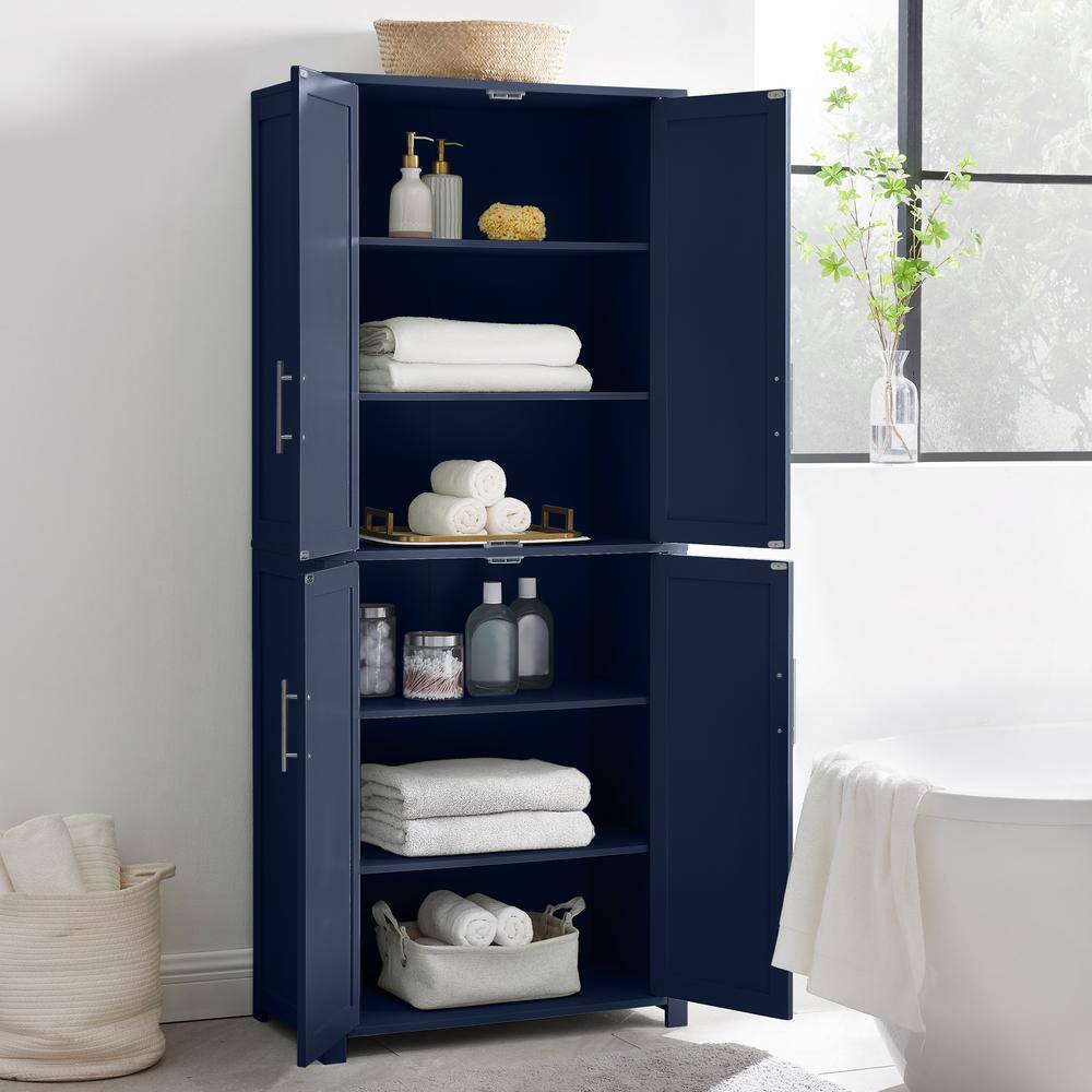 Alt View 8. Crosley Furniture - Savannah Tall Kitchen Storage Pantry - Navy.