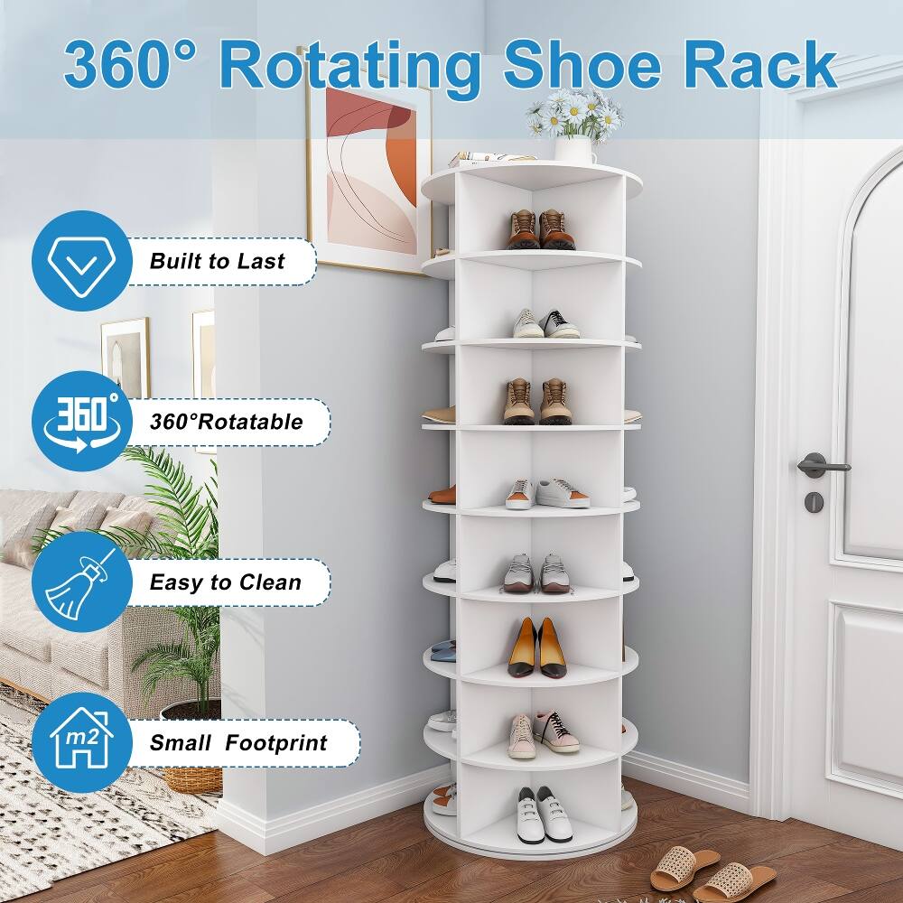 360° Rotating Shoe Rack
Built to Last
360° Rotatable
Easy to Clean
Small Footprint