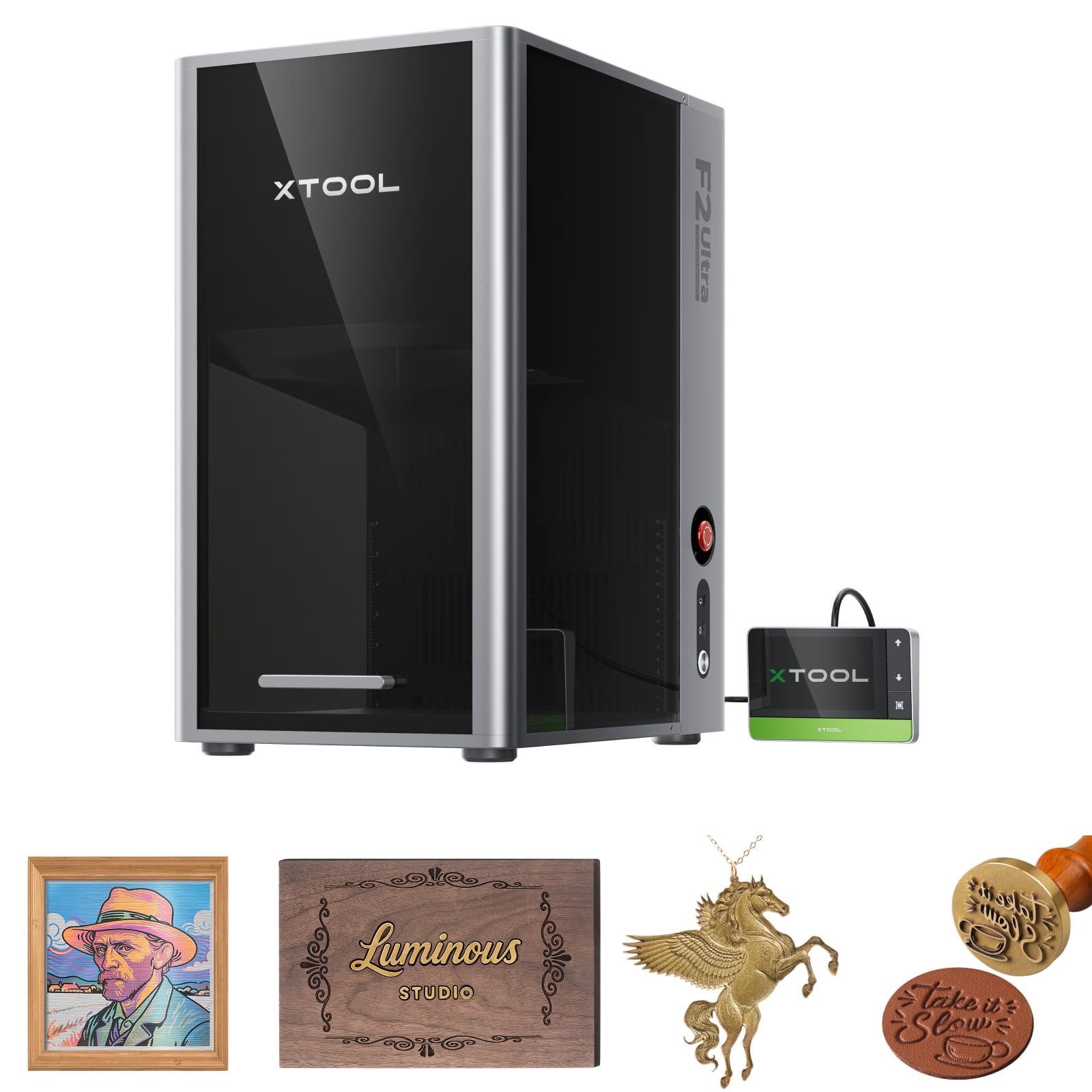 xTool - F2 Ultra 60W MOPA & 40W Diode Dual Laser Engraver, 100+ Color Metal Engraving, Dual 48MP Cameras, Auto Streamline