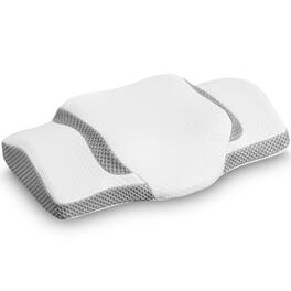 AENKYO - Cervical Neck Pillow Ergonomic Memory Foam Pillows Dual-height design for Sleeping - Gray
